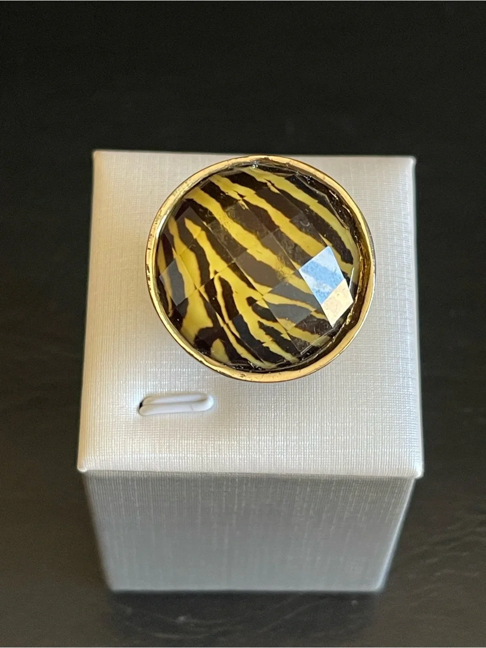 Tiger stripe Statement Ring.